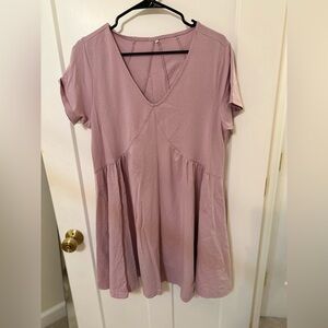 Women's Mauve V-Neck dress